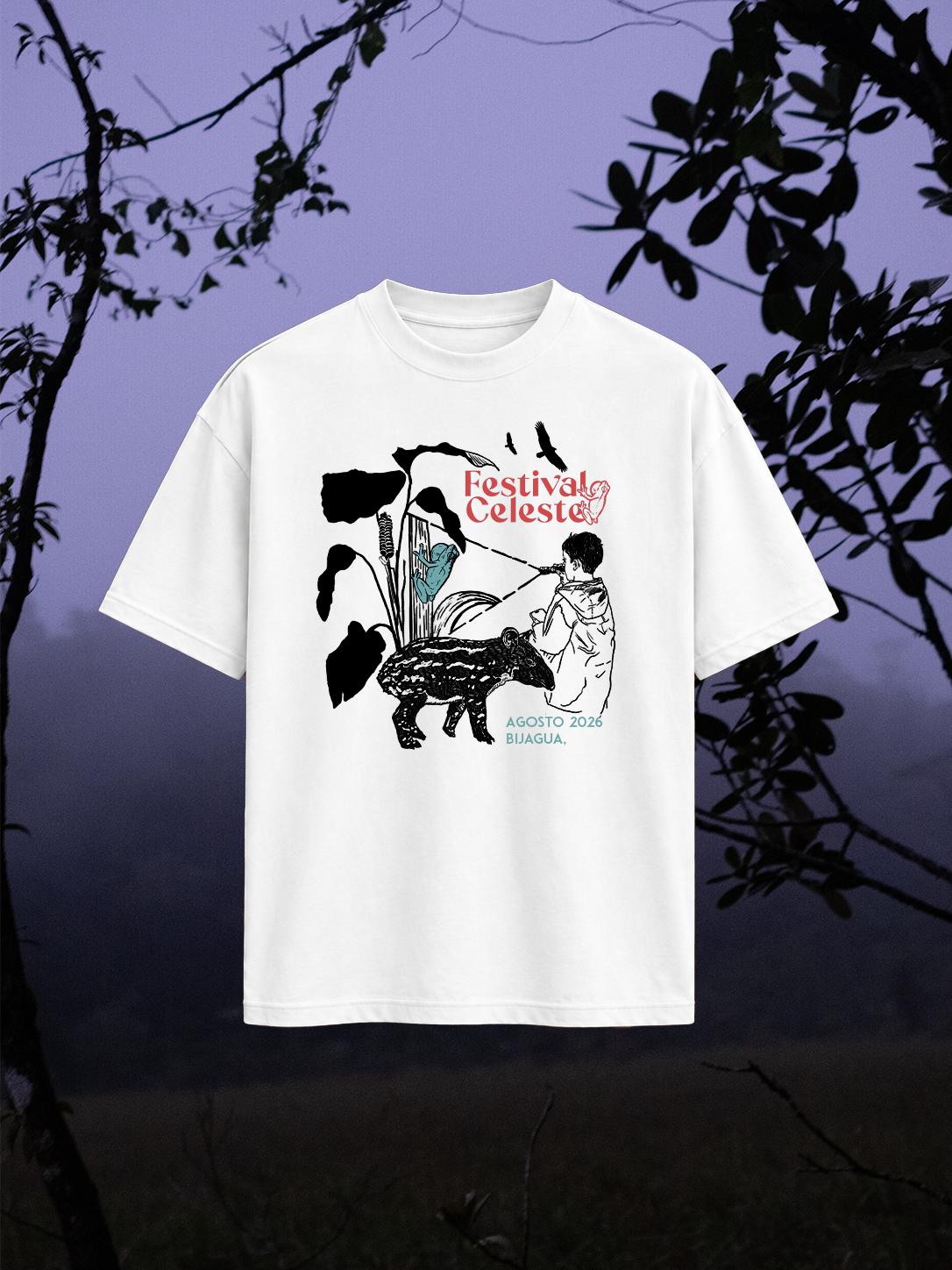 Camiseta Festival Celeste