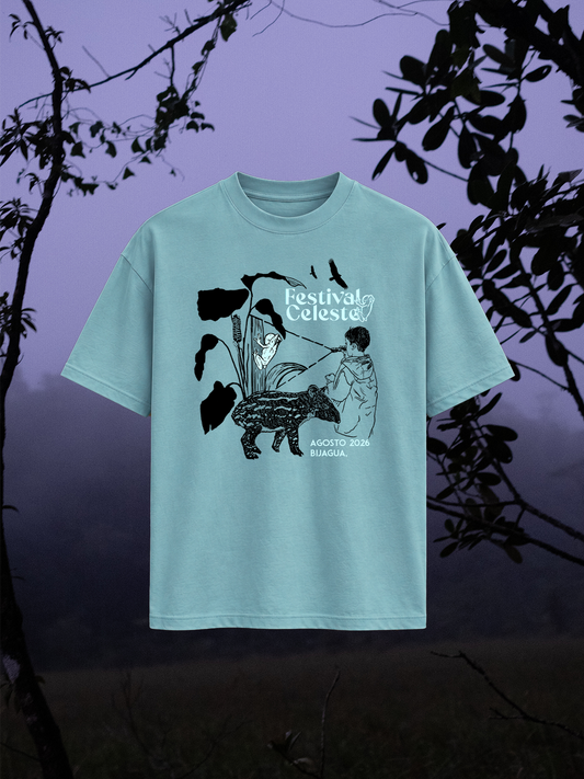 Camiseta Festival Celeste