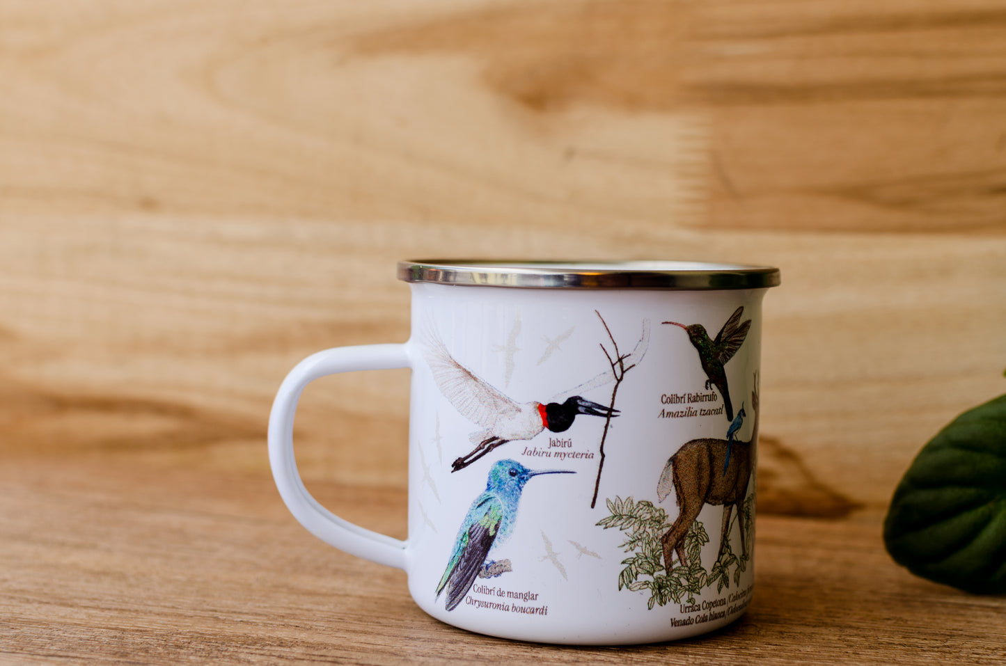 Jarra Loza Aves de Costa Rica Blanca